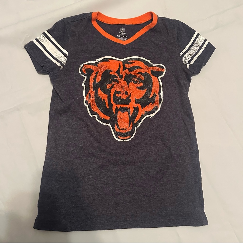 🐻🧡 Girls’ Chicago Bears T-Shirt – Size Large (10/12) 🧡🐻